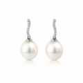 South Sea Pearl Earrings With 18K Diamond Stud