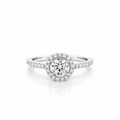 Diamond Ring With Diamond Halo And Band