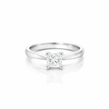 Princess Cut Diamond Engagement Ring In 18K