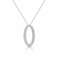 Diamond Pave Pendant In 18k White Gold