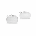 Cufflinks With A Machine Finish In Sterling Silver