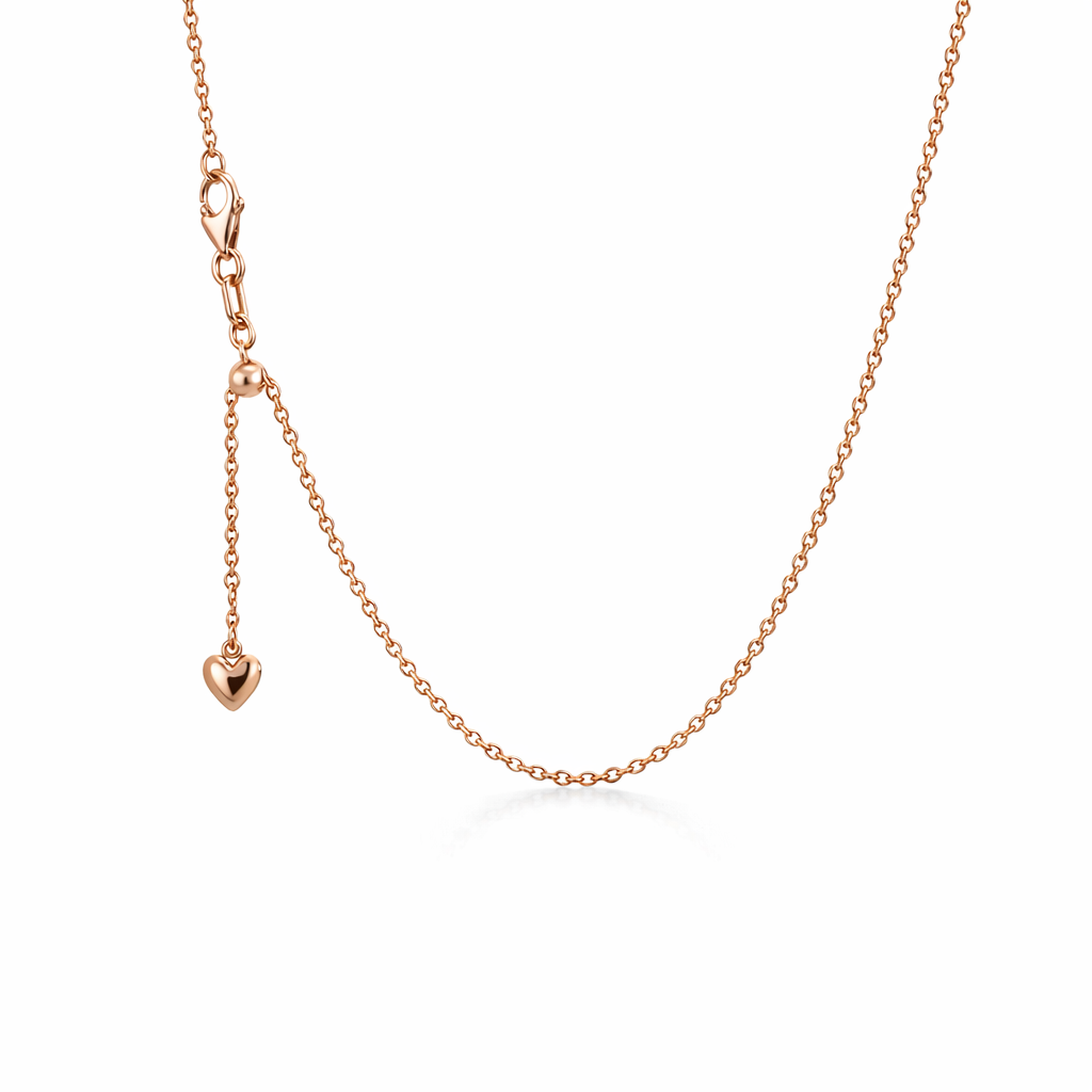 Chain Necklace | Radiant Rose 9K Gold 45cm Extender