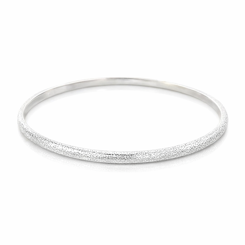 Bangle With Dots In Sterling Silver