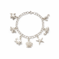 Great Barrier Reef Sea Creature Silver Charm Bracelet