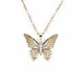 Bluebottle Butterfly Pendant In Silver