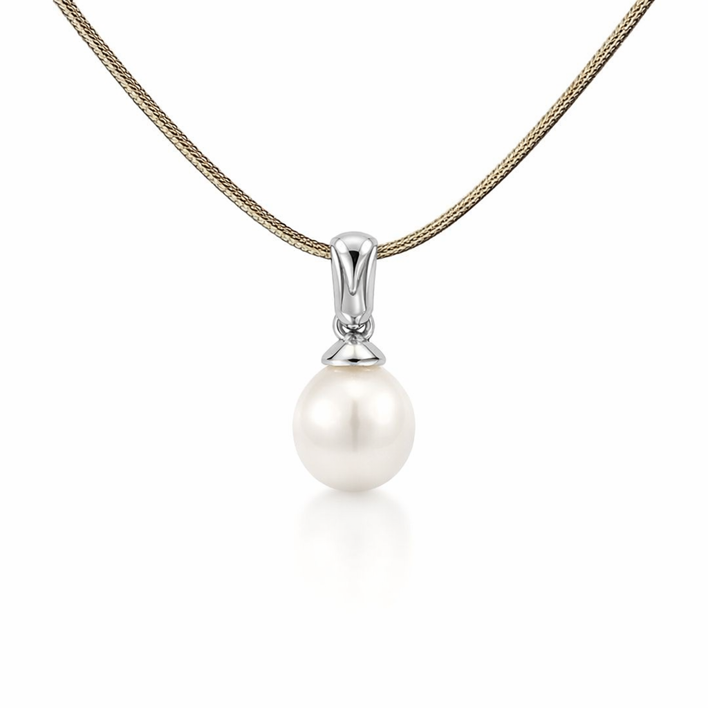 Freshwater Pearl Pendant In Sterling Silver