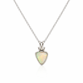 White Opal Pendant In Sterling Silver