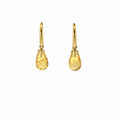 9ct yellow gold drop earrings with faceted pear-shaped citrine gemstones