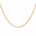 9ct yellow gold belcher chain necklace with classic round interlocking links