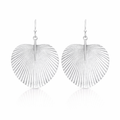 Silver Fan Palm Earrings