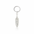 Silver Key Ring With Sepik Mask From Papua New Guinea