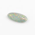 Loose oval opal cabochon with vibrant multicoloured play-of-colour