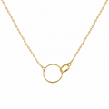 Petals Grandmother Always Linked gold plated sterling silver necklace with interlinked circle pendant