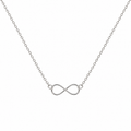 Petals Hold a True Friend 925 sterling silver infinity necklace with 14mm infinity pendant on a 45cm chain