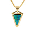 Opal Pendant Inlaid Australian Crystal | 14K