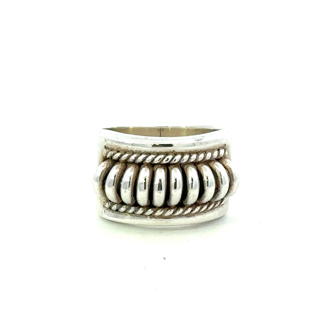 Silver Ring With a Classical Design