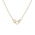 Petals Silver Necklace "Mother And Daughter And Son" With Linked Circles