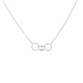 Petals Silver Necklace "Mother &amp; Daughter &amp; Son" With Linked Circles