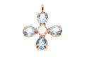 Pendant Blue Topaz And Moonstone Gold