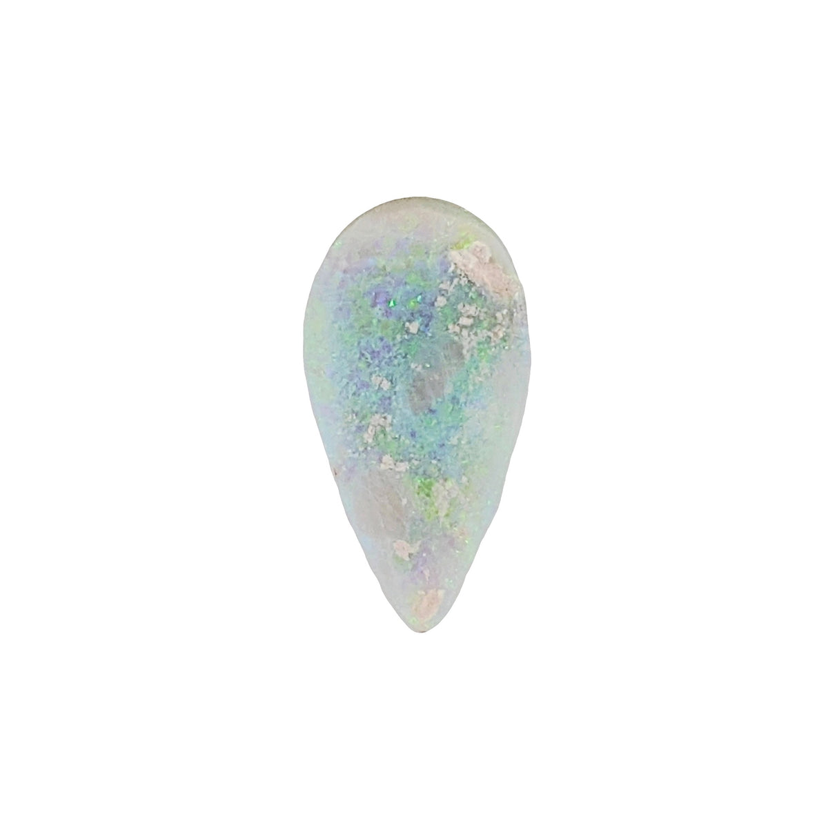 Organic Pear Shaped White Opal
