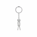 Silver Key Ring With Tribal Sepik Mask Man