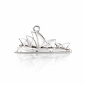 Silver Sydney Opera House Pendant or Charm