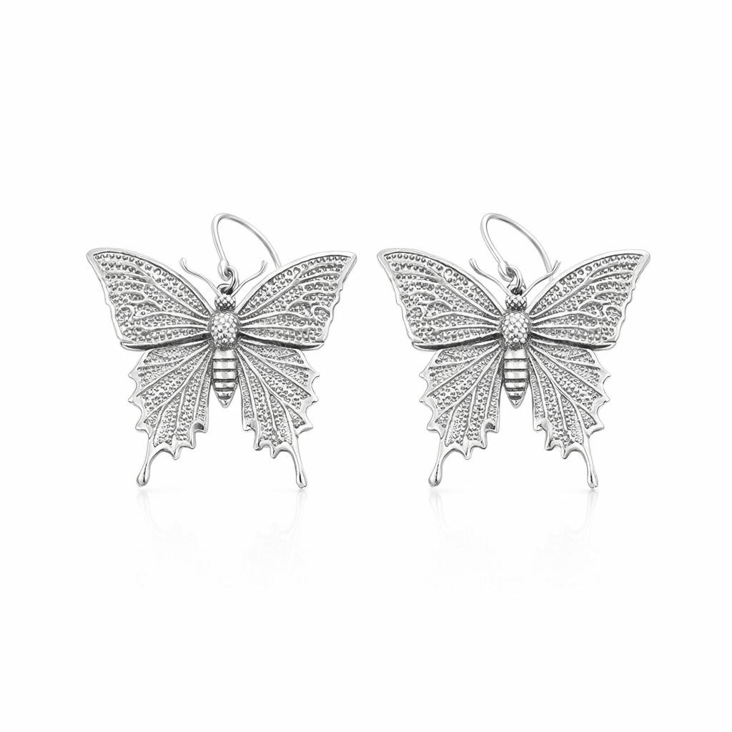 Silver Ulysses Butterfly Earrings