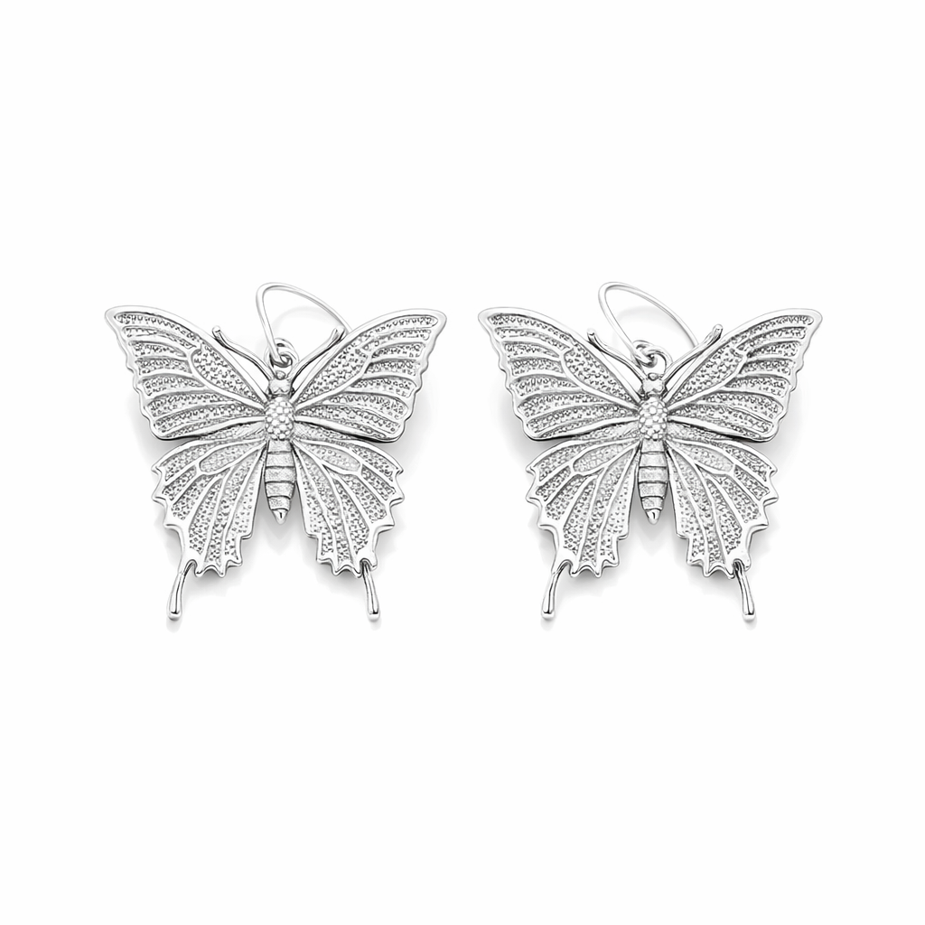 Silver Ulysses Butterfly Earrings