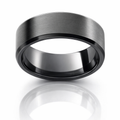 Classic Matte Black Black Zirconium Band