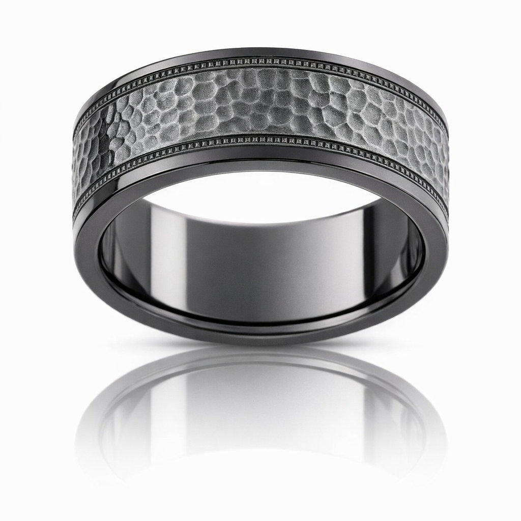 Galactic Grit Black Zirconium Band