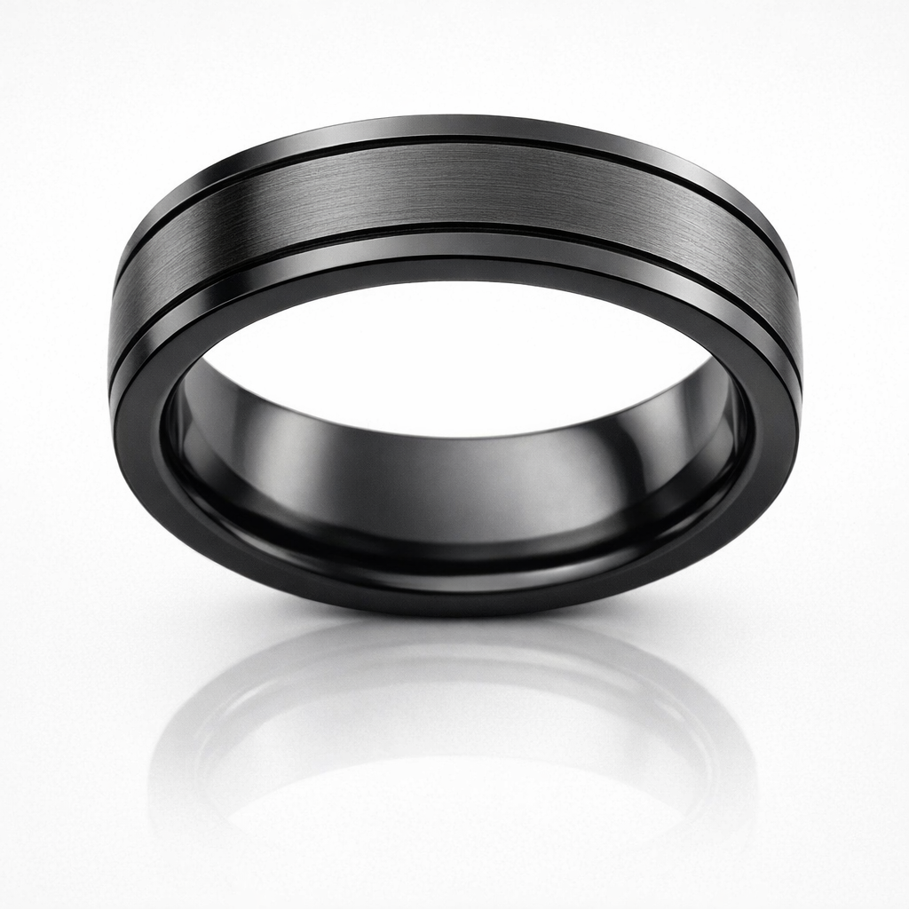 Refined Rebellion Band In Black Zirconium