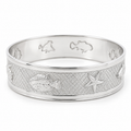 Ocean Bangle crafted from 925 sterling silver, featuring an elegant ocean-inspired design and polished finish.