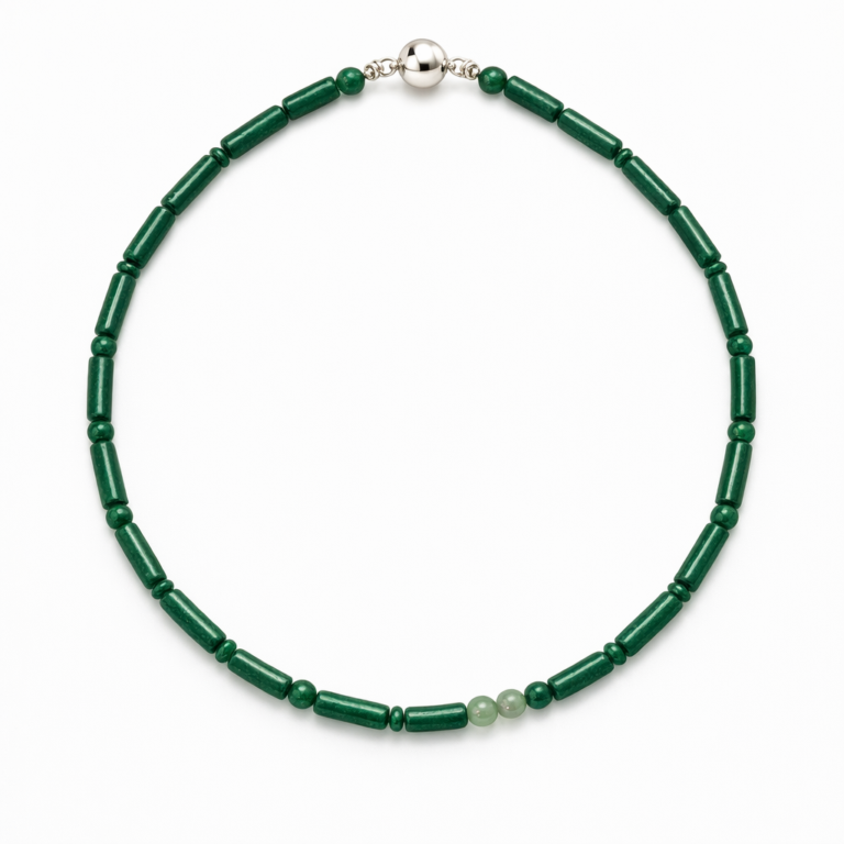 Adventurine Necklace With Silver Clasp